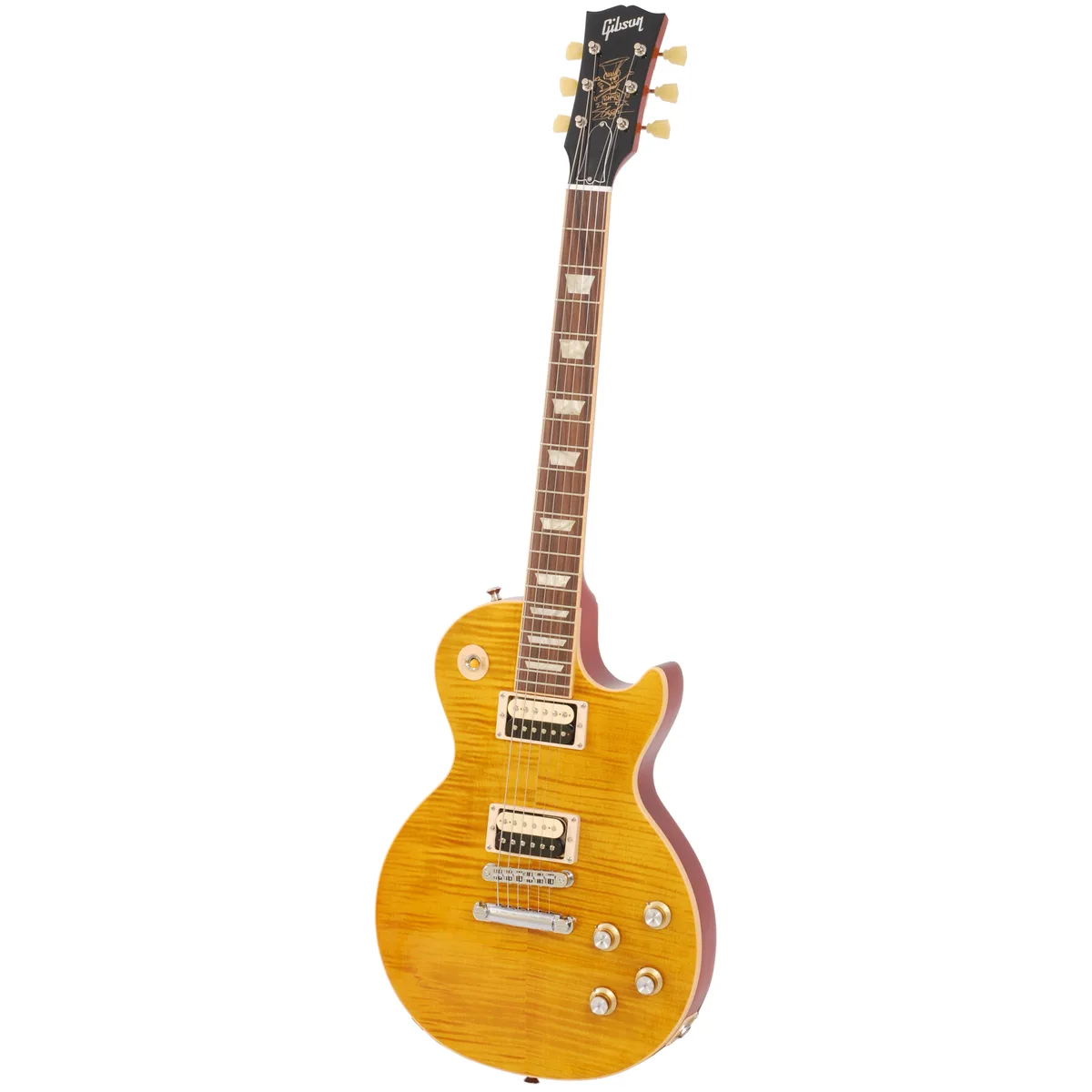 Guitarra Les Paul com tampo dourado